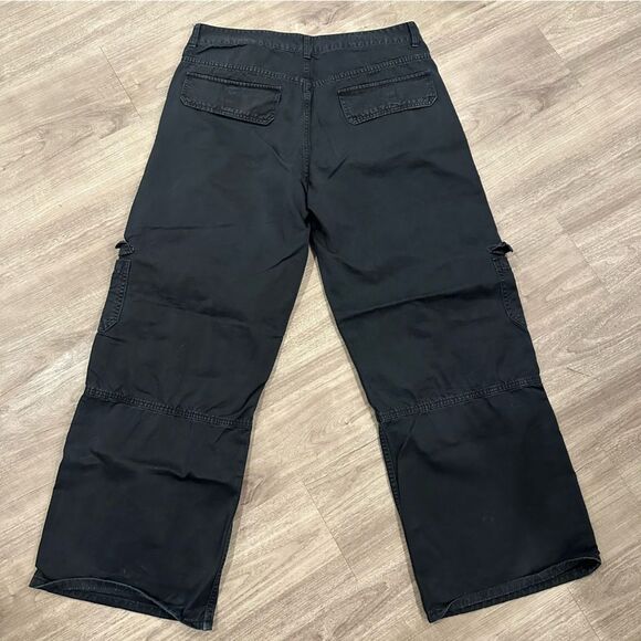 Zara Black Cargo Lightweight High Waisted Trouser Pants - Picture 2 of 5